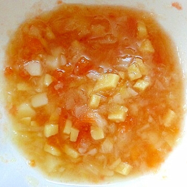 離乳食後期　高野豆腐と４種の野菜の出汁煮スープ